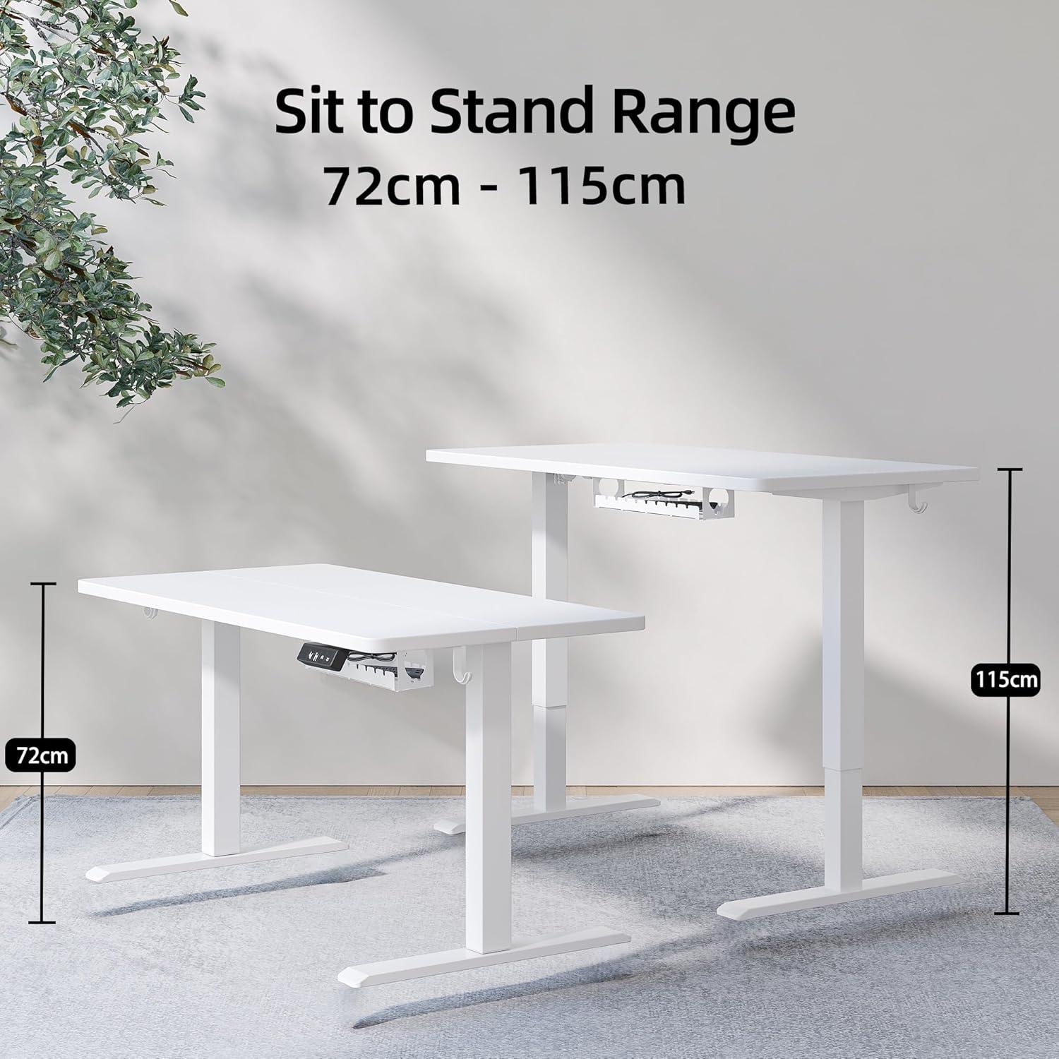 Elektrischer Schreibtisch Höhenverstellbar 100x60 cm Stehschreibtisch