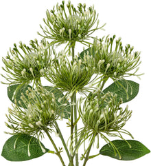 Kunstblumen Chrysantheme biegsamer Stiel 6er Set Bouquet Grün