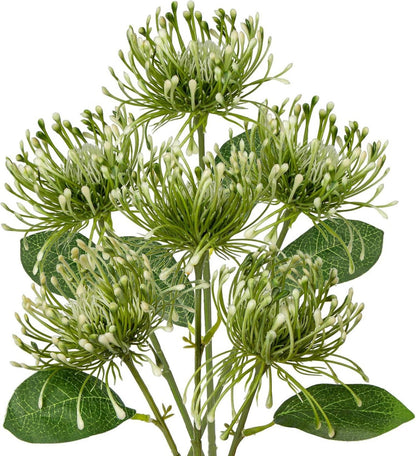 Kunstblumen Chrysantheme biegsamer Stiel 6er Set Bouquet Grün