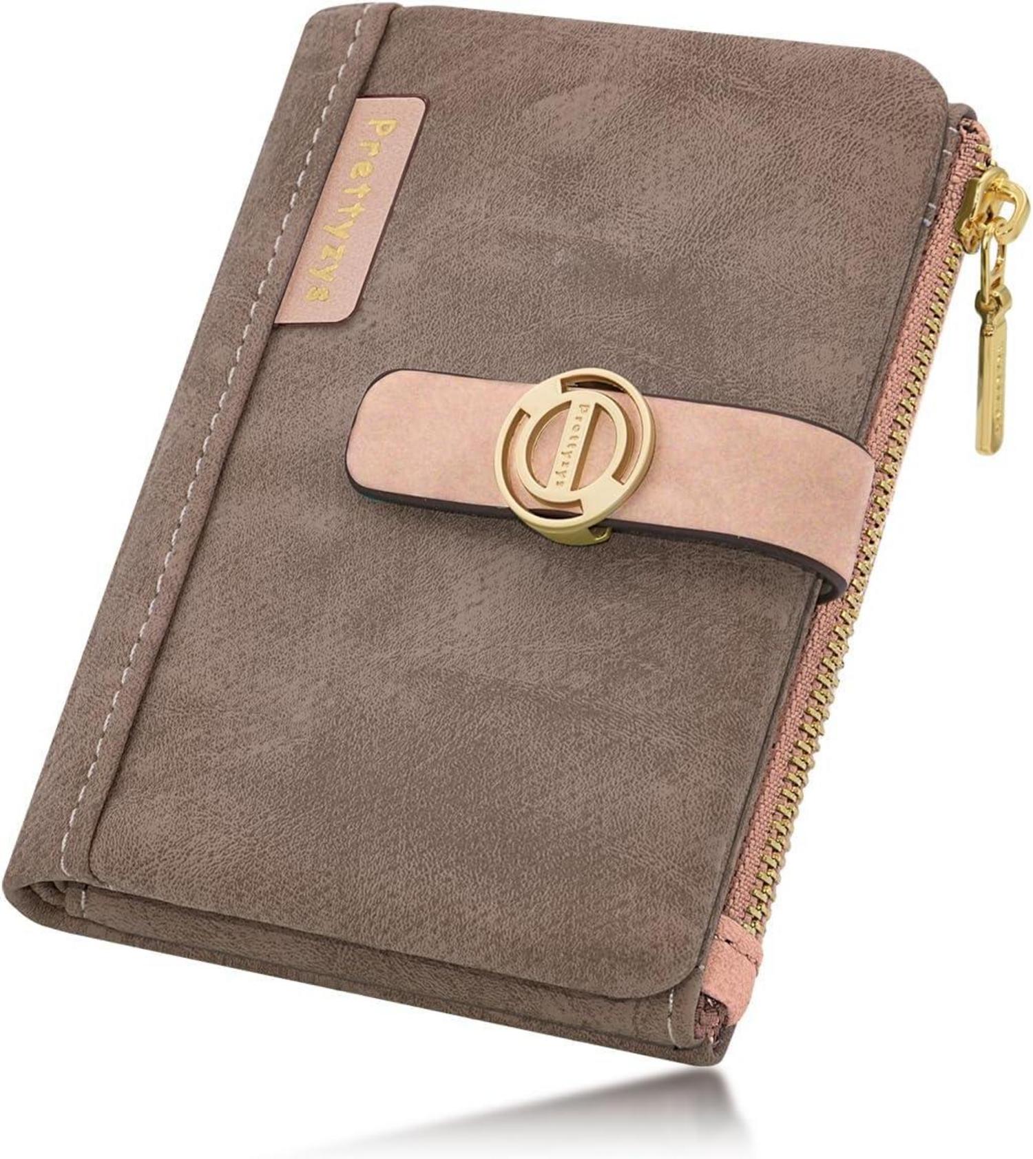 Damen Geldbörse Klein mit Mehreren Fächern und Zipper