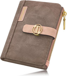 Damen Geldbörse Klein mit Mehreren Fächern und Zipper