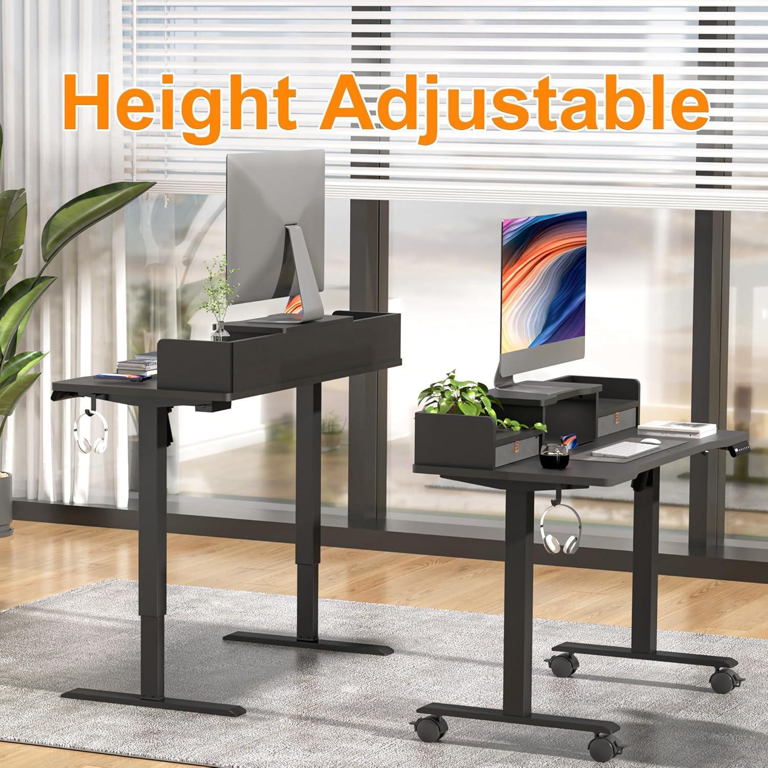 Elektrischer Schreibtisch Höhenverstellbar 120x60cm Stehschreibtisch 2