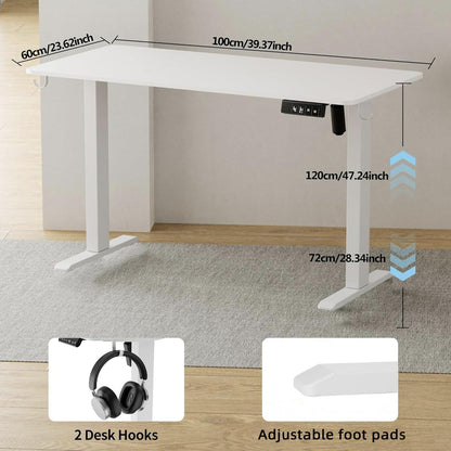 Elektrischer Höhenverstellbarer Schreibtisch 120x60 cm