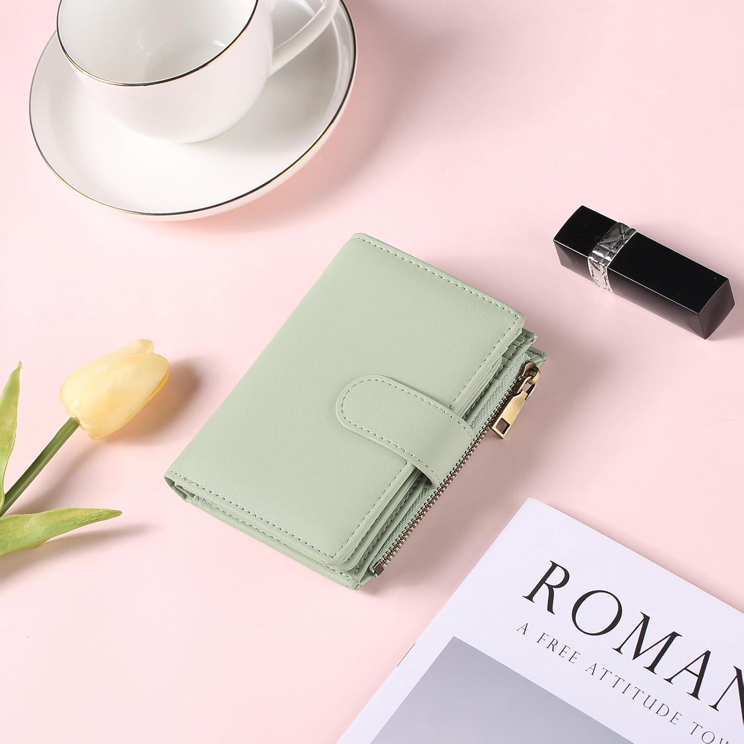 GAEKEAO Damen Geldbörse Klein RFID Blockierung grün