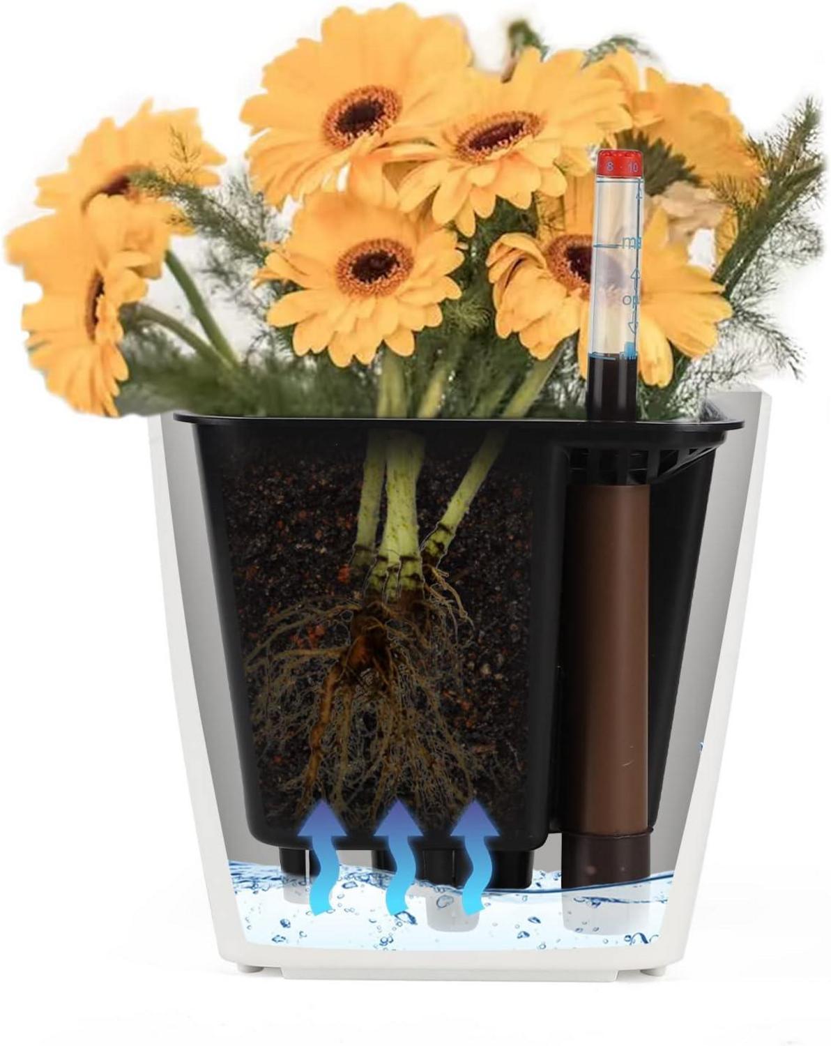 Selbstbewässerungstopf mit Wasserstandsanzeige 13,7*13,5cm