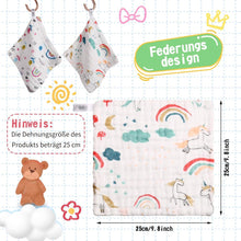 8er Set Baby Musselin Waschlappen 100% Baumwolle 25x25cm