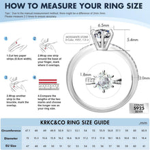 Verlobungsring Damen Moissanite 1 Karat Diamant Weißgold 925