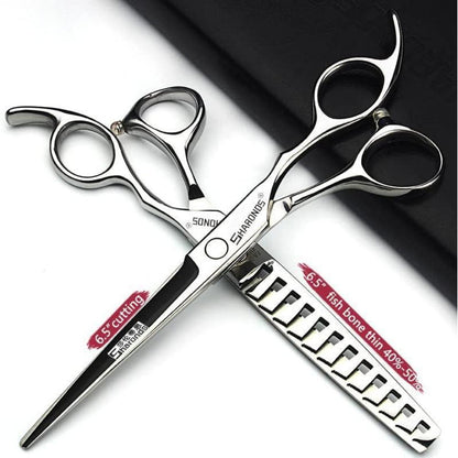 Professionelle Haarschneidemaschine Set mit Friseurschere (6,5-7,5 Zoll)