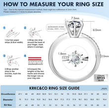 Moissanite Verlobungsring Damen 1.5 Karat Diamant VVS1 925