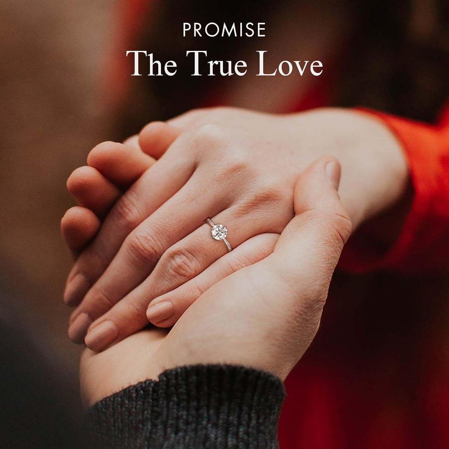 Moissanite Verlobungsring Damen 1,5 Karat Diamant Solitärring
