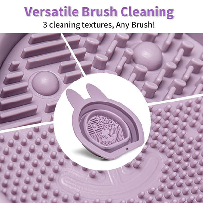 Silikon Make-up-Pinselreiniger in Hasenform lila