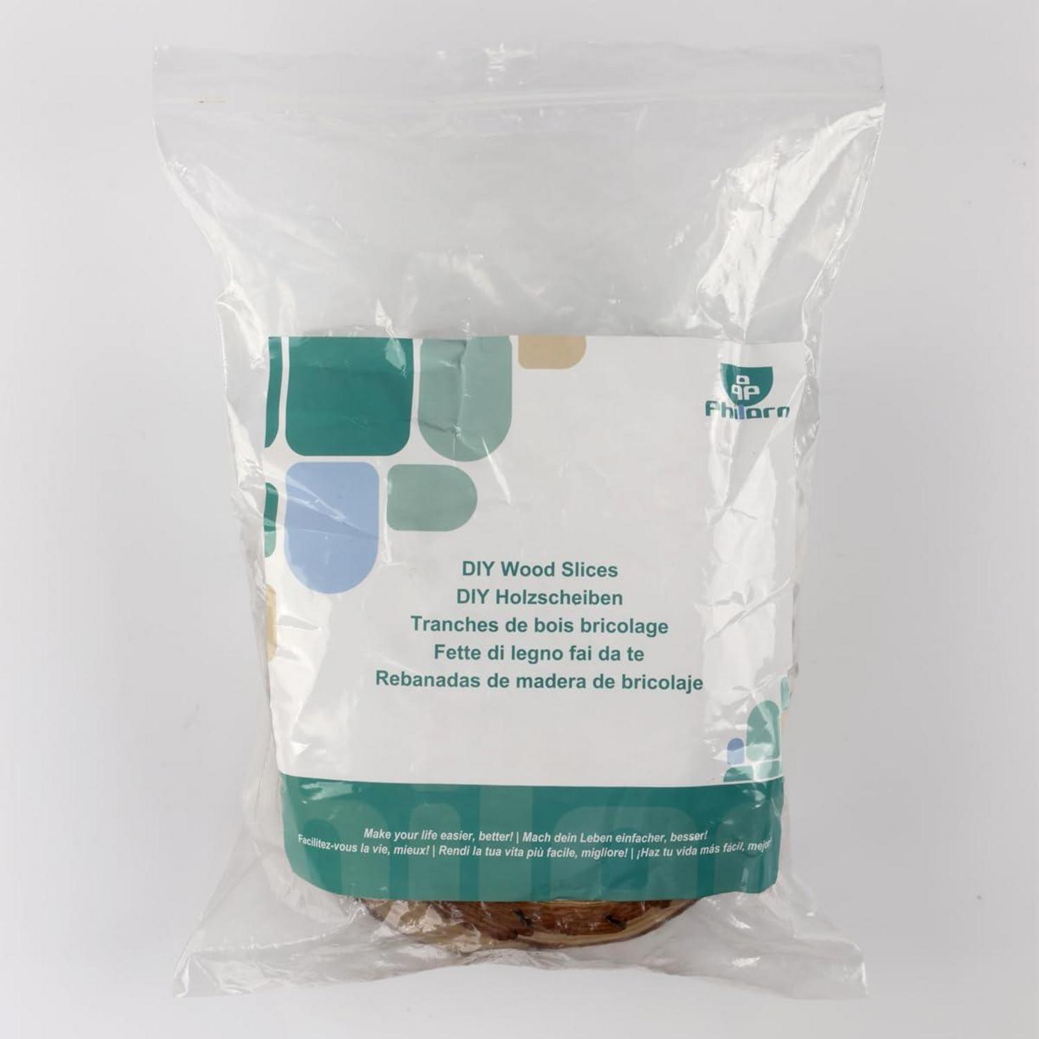 Philorn Holzscheiben 10er Set Ø 13-14 cm Baumscheiben Natur Zum Basteln & Dekorieren