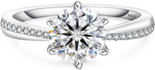 Moissanite Verlobungsring 1.5 Karat D Diamant 925 Silber White Gold