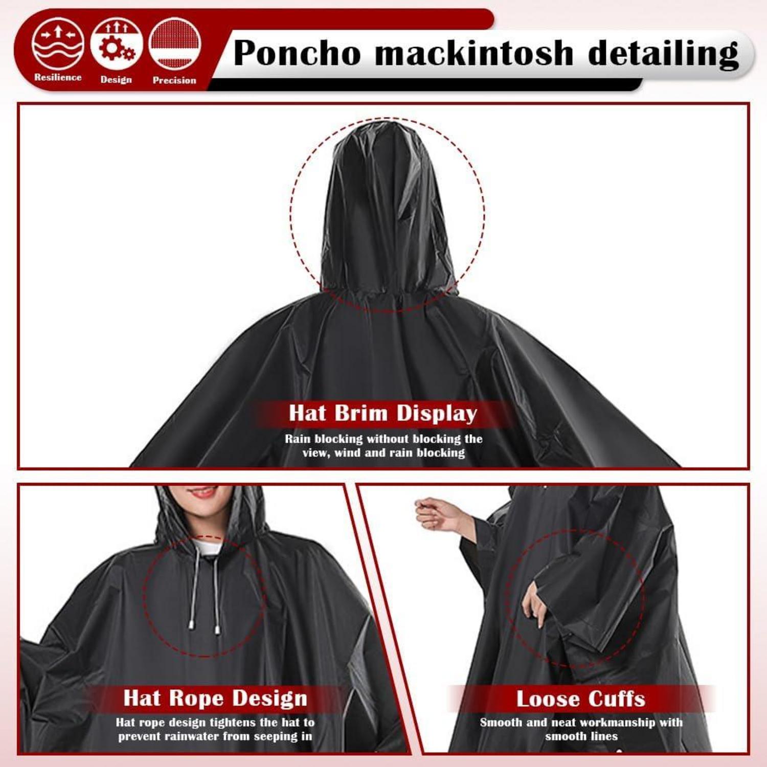 ODSPTER Regenponcho Wasserdichter Eva Unisex Survive Fahrrad