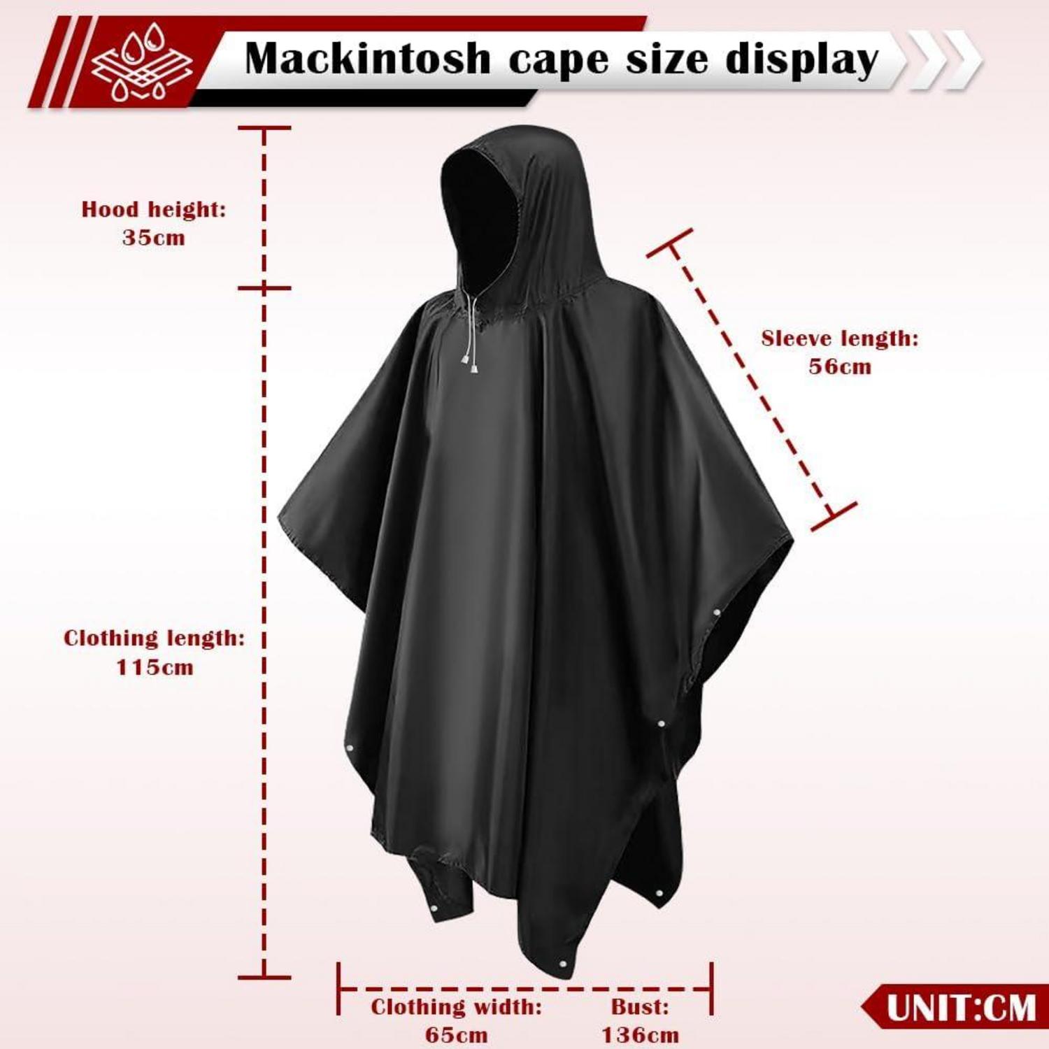 Regenponcho Wasserdicht Atmungsaktiv Eva Unisex für Outdoor