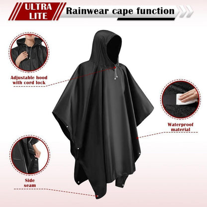 Regenponcho Wasserdicht Eva Unisex Survive Fahrrad Camping Angeln Wandern