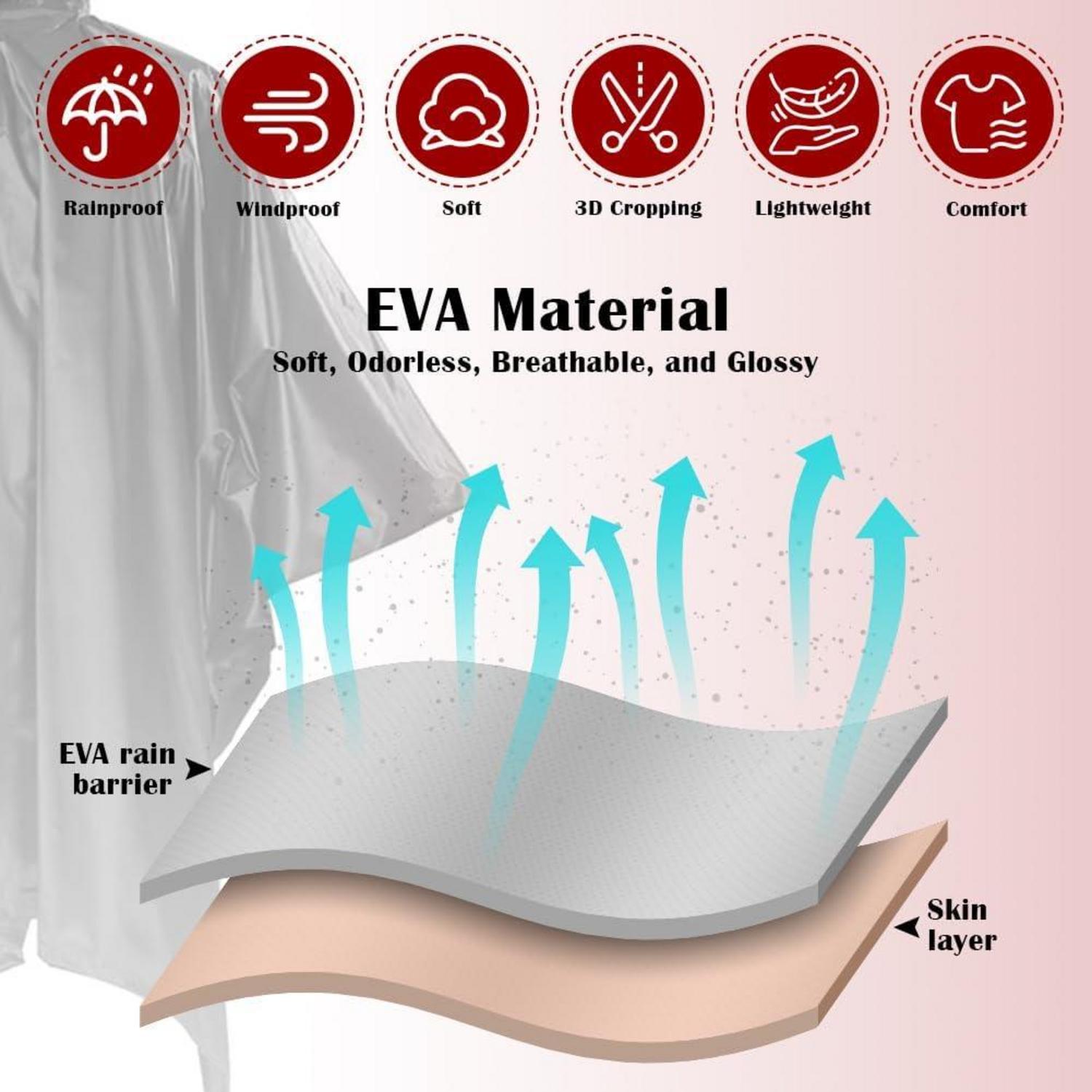 Wasserdichter Regenponcho Eva Unisex für Camping Bike Angeln Wandern