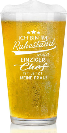 Joymaking Lustiges Bierglas Geschenk Ruhestand Renteneintritt Abschied