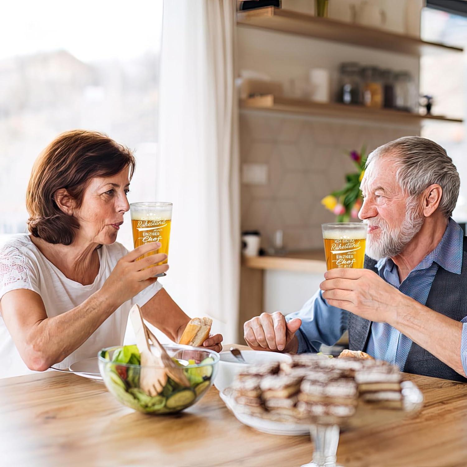 Joymaking Lustiges Bierglas Geschenk Ruhestand Renteneintritt Abschied