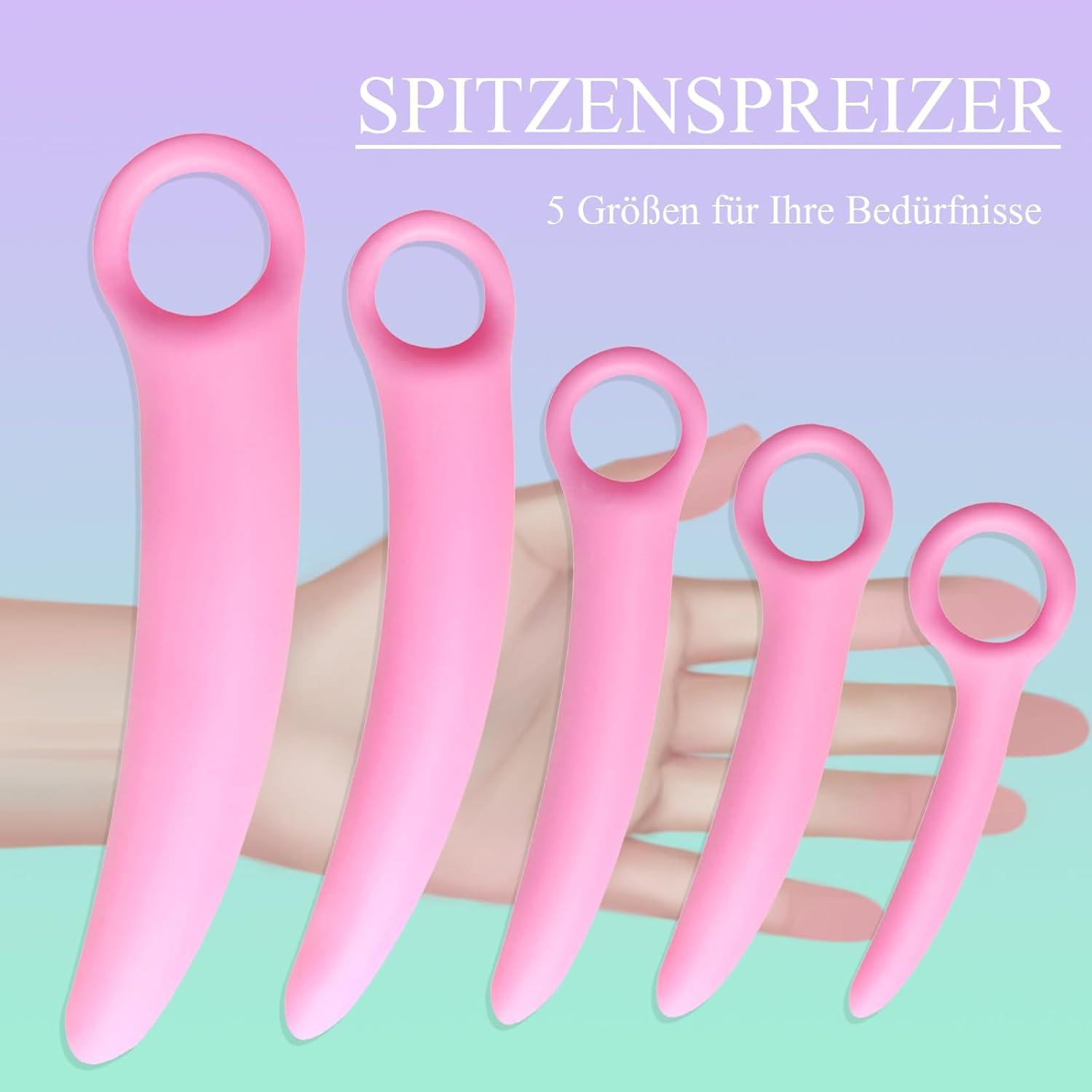 Dilatoren Set Frauen Silicon 5 Vaginale Trainer Rose Rot