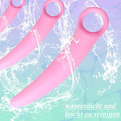 Dilatoren Set Frauen Silicon 5 Vaginale Trainer Rose Rot