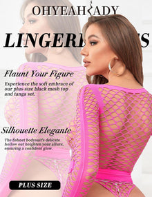 Transparentes Body Set Reizwäsche Damen Große Größen Sexy