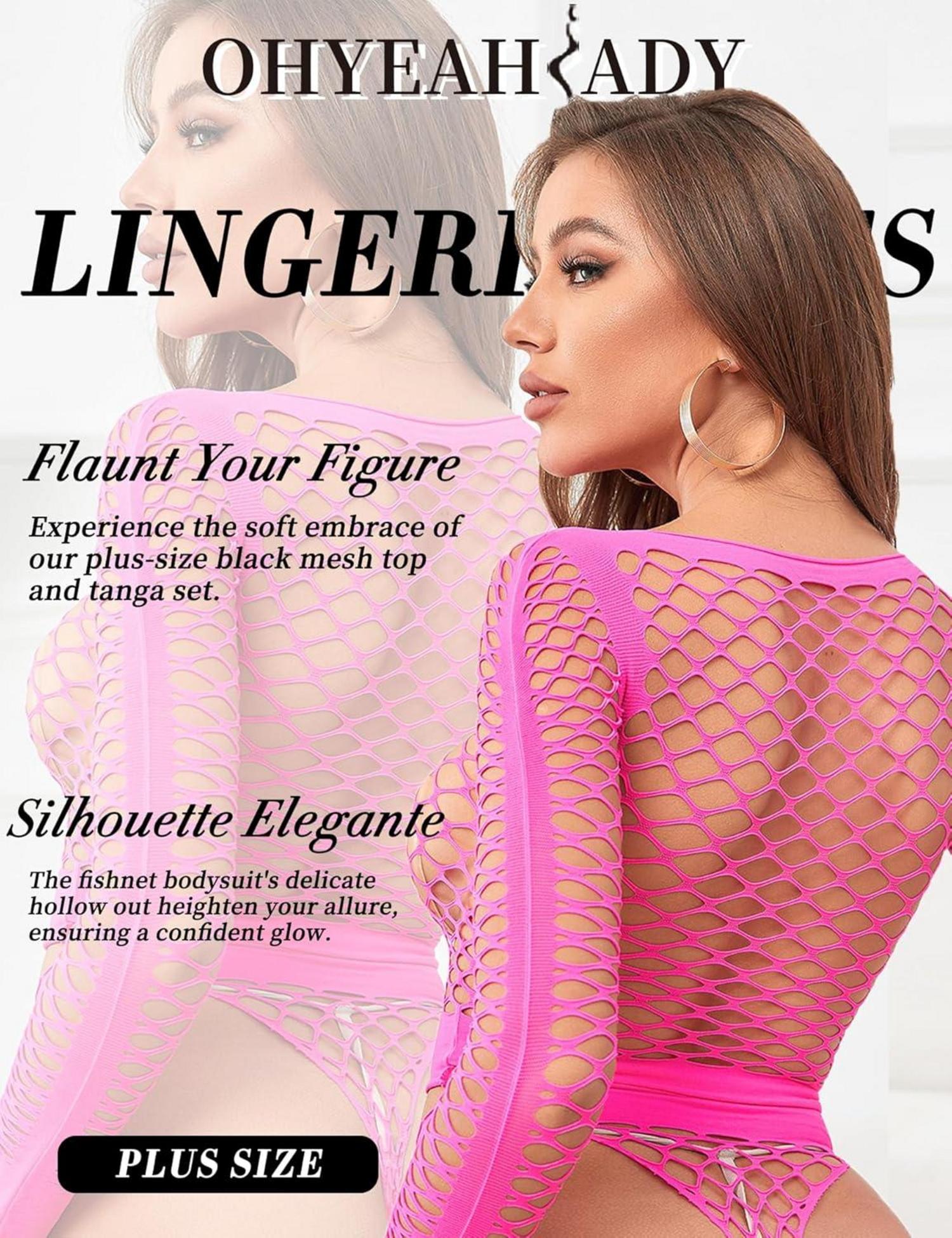 Transparentes Body Set Reizwäsche Damen Große Größen Sexy