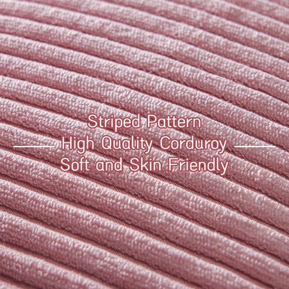Topfinel Kissenbezug 40x40 rosa 2er Set Kordsamt geometrisches Muster