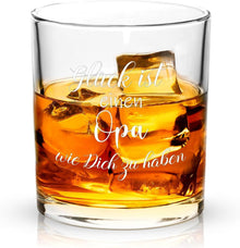 Personalisiertes Whiskyglas mit Gravur für Opa - Weihnachtsgeschenk