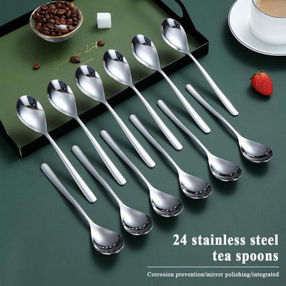 24-teiliges Edelstahl Teelöffel