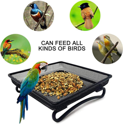 2er Pack Futterstation Feinmaschige Bodenfütterung für Vögel