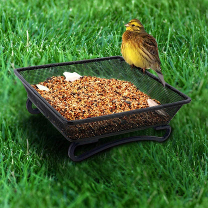 2er Pack Futterstation Feinmaschige Bodenfütterung für Vögel