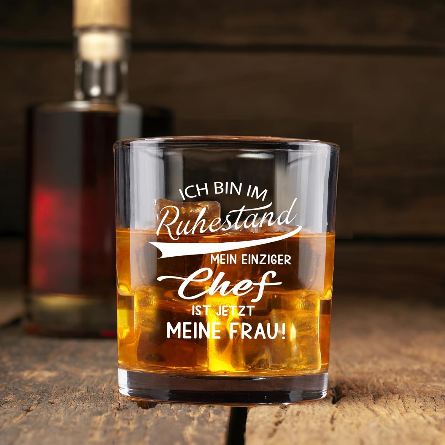 Whiskeyglas Geschenk Ruhestand Rentner 300ml Kristallglas