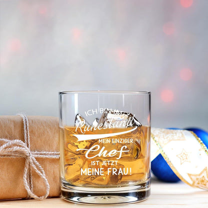 Whiskyglas Ruhestandsgeschenk für Männer und Frauen 300ml