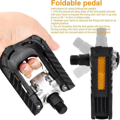 Klapppedale Fahrrad – Anti-Rutsch & Reflektoren – MTB, Pedelec