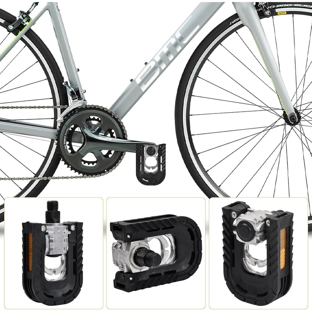 Klapppedale Fahrrad – Anti-Rutsch & Reflektoren – MTB, Pedelec