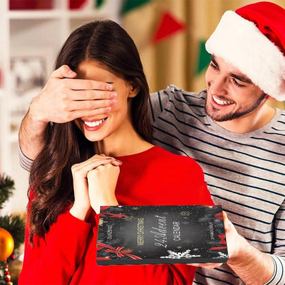 Adventskalender 2024 Frauen Schmuck Weihnachten Überraschungen Halskette-Ring