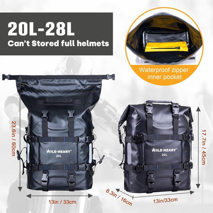 Wasserdichte Motorrad Seitentasche 20L Edelstahl Federung