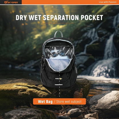 Faltbarer Rucksack Herren Tagesrucksack Travel Backpack