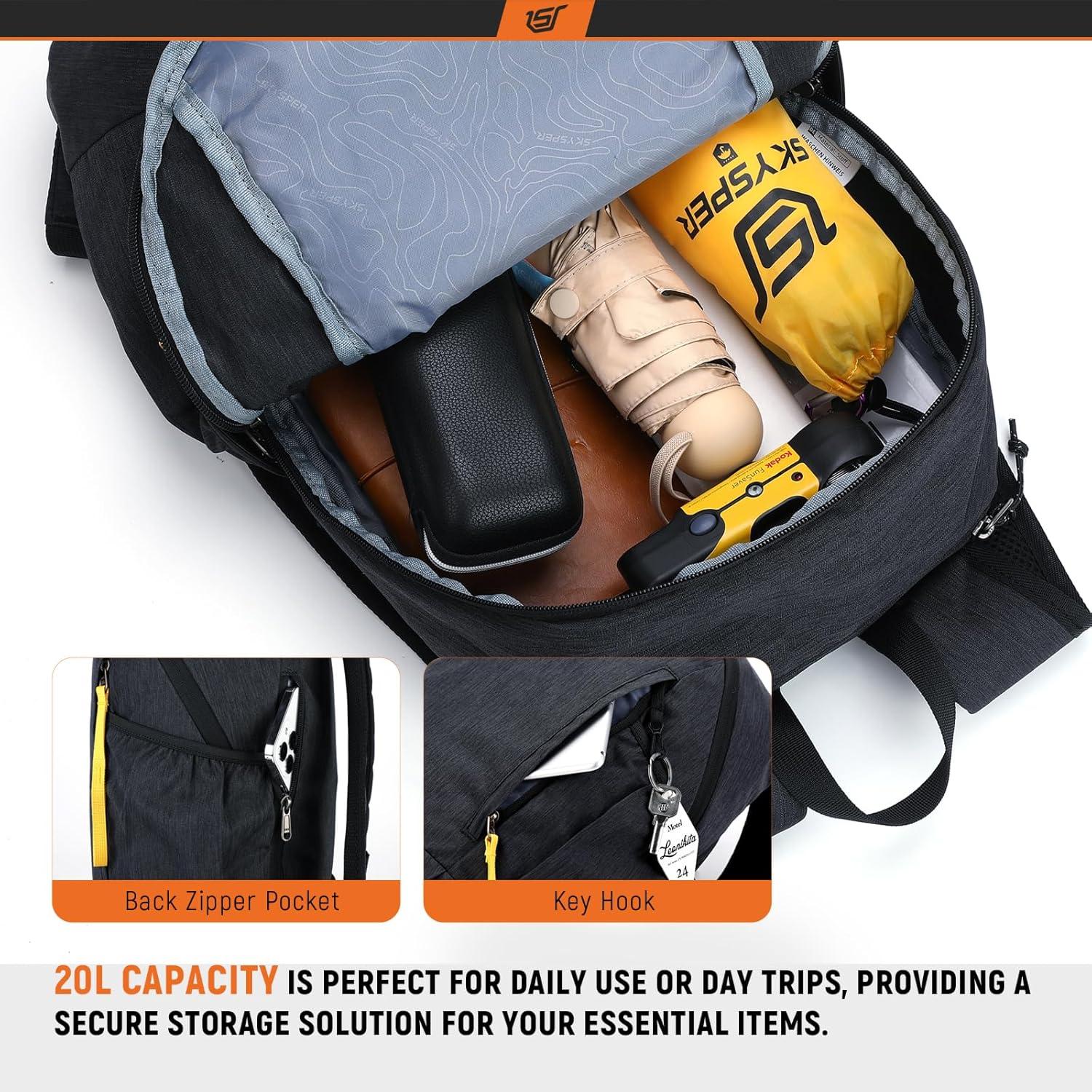 20L SKYSPER Daypack Rucksack Herren Outdoor Travel Backpack Städtetrips