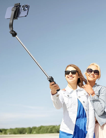 Selfie Stick mit Handyhalterung Stativ Fernbedienung 360° Drehung schwarz