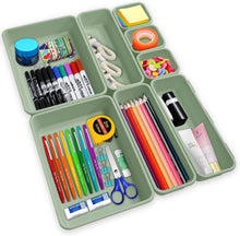 8-teiliges Schubladen Organizer Set für Zuhause und Büro, Transparent