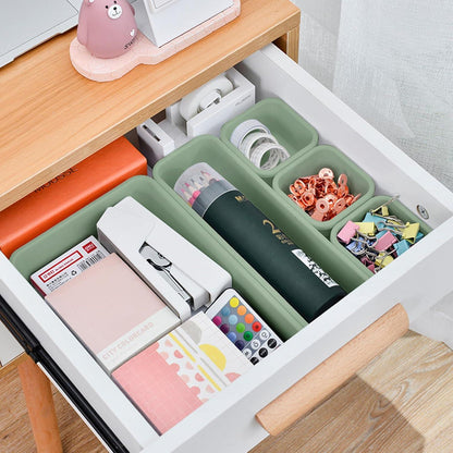 8er Set Schubladen Organizer Make-up Aufbewahrungsbox Blau