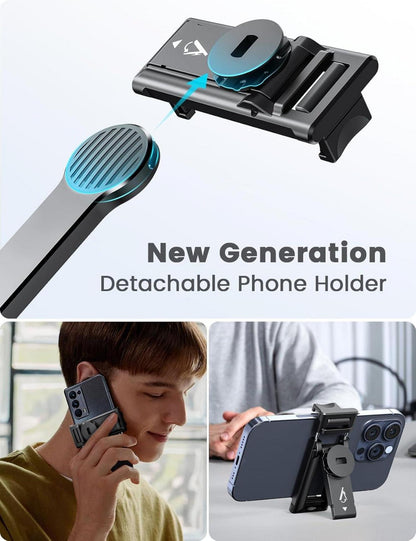 Selfie Stick mit Abnehmbarer Handyhalterung und Fernbedienung