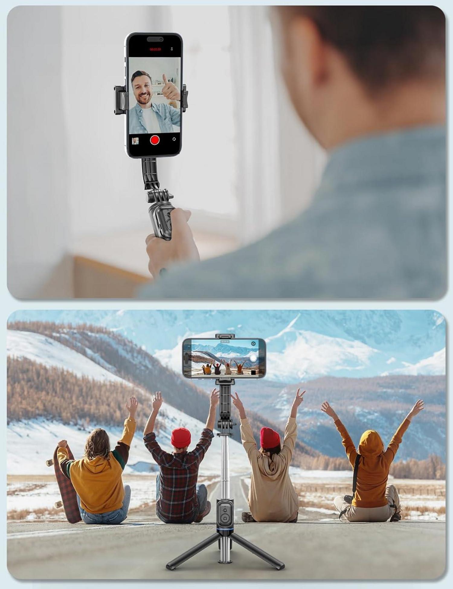 Selfie Stick mit abnehmbarer Handyhalterung 106 cm ausziehbares Stativ