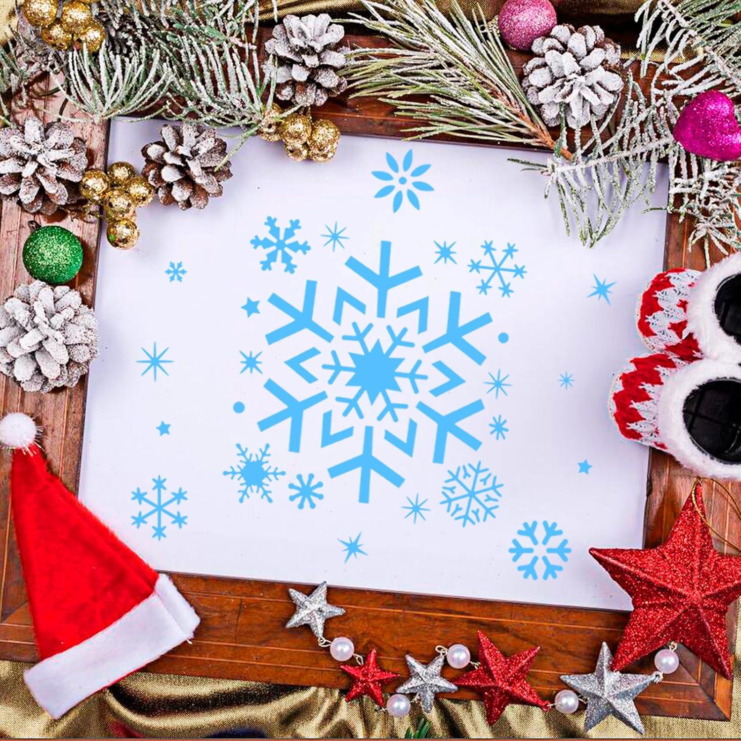 Schablone Weihnachten Schneeflocken Vorlage Plastikschablonen DIY