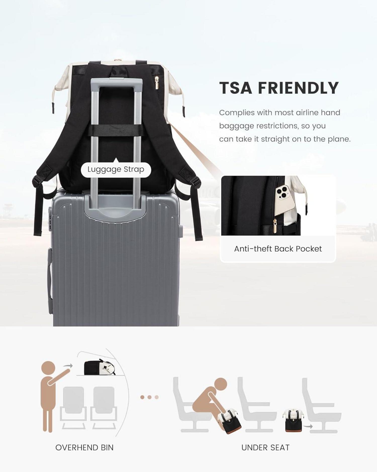 Wasserdichter Laptop Rucksack Damen 15.6 Zoll Schultasche Mädchen Uni Arbeit