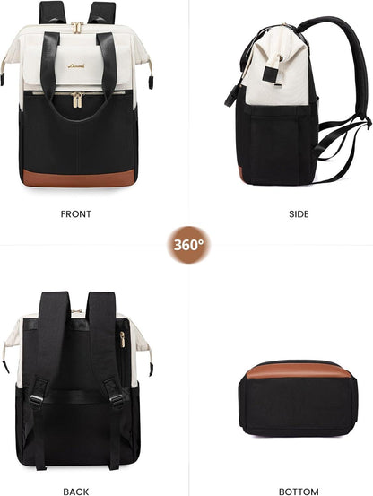 LOVEVOOK Damen Rucksack 15.6 Zoll Laptop Schulrucksack wasserdicht Uni Arbeitstasche