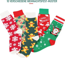 Weihnachtssocken Baumwollsocken Set Damen Herren Geschenk 10