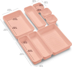 8-teiliges Make-up Schubladen Organizer Set, Transparent